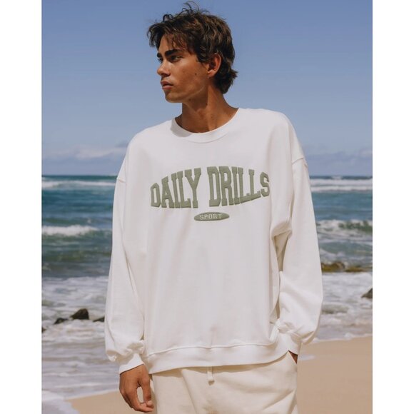 Daily Drills Sport Logo Crewneck Sweatshirt in Blue - Picture 2 of 5